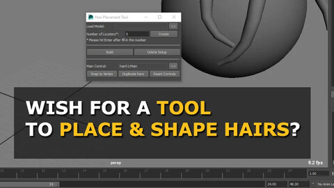 Hair Placement Tool - Maya script (Python)