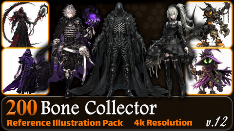 200 Anime Bone Collector (Full Body) Reference Pack | 4K | v.12