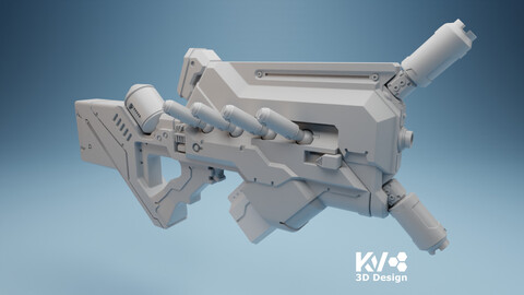 KV-District 9 Sub Machine Gun 3D print model