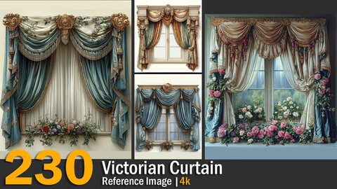 Victorian Curtain | Reference Images | 4K