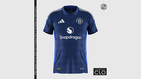 Adidas 24-25 HEAT.RDY Football Shirt 4 Template for CLO 3D & Marvelous Designer