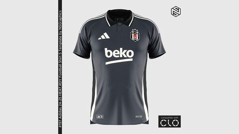 Adidas 24-25 HEAT.RDY Football Shirt 5 Template for CLO 3D & Marvelous Designer