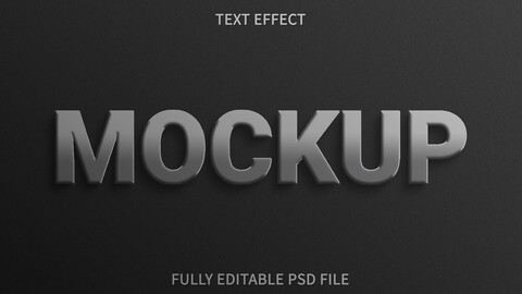 Mockup PSD fully editable text effect. Layer style PSD mockup template