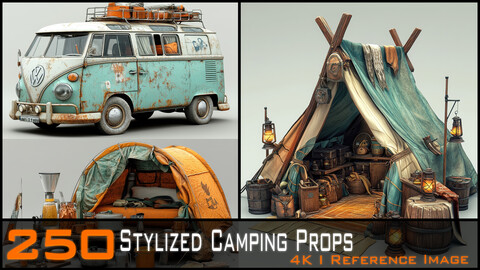 Stylized Camping Props - 250 Reference Image