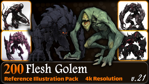 200 Anime Flesh Golem (Full Body) Reference Pack | 4K | v.21