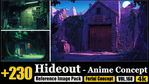 230 Hideout - Anime Concept Reference Image Pack v.168 |4K|