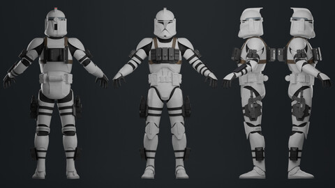 Phase I Tactical Clone Trooper Game Ready