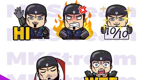 Twitch emotes gears of war Marcus hi, rage, perfect, comfy & wtf pack