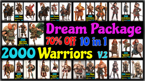 2000 Dream Package (Warriors) - 4K - 10 in 1 - 70% Off - V.2