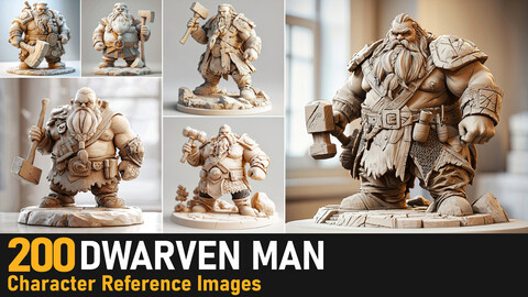 Dwarven Man| 4K Reference Images