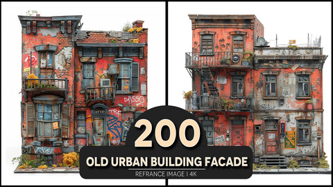 Old Urban Building Facade 4K Reference/Concept Images