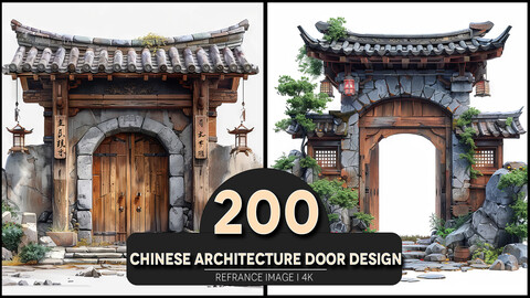 Chinese Architecture Door Design 4K Reference/Concept Images