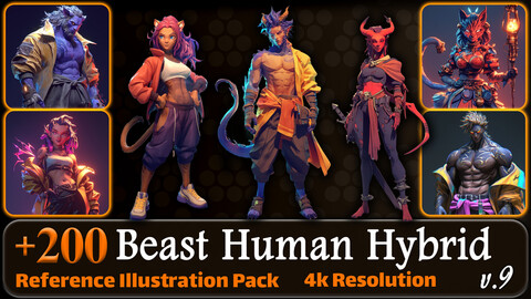 200 Beast Human Hybrid Reference Pack | 4K | v.9