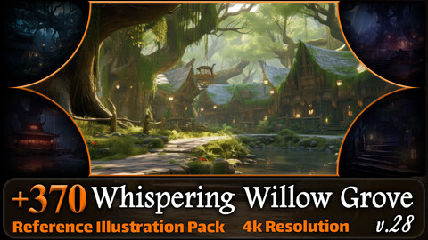 370 Whispering Willow Grove Reference Pack | 4K | v.28