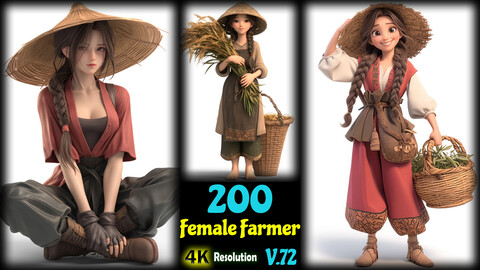 200 Female Farmer - 4K Resolution - V.72