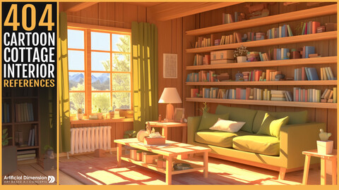 404 Cartoon Cottage interior