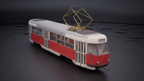 Prague Tram - 3D model