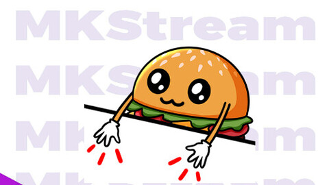 Twitch animated emotes cute burger bongo cat meme gif