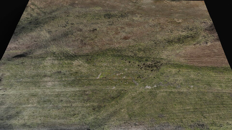 landscape grass field large area 160m part4 drone scan