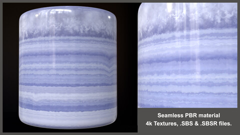 Blue Lace Agate Substance Material