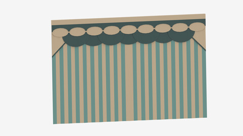 Cartoon Curtain 3D model