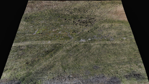 landscape grass field large area 180m part5 drone scan