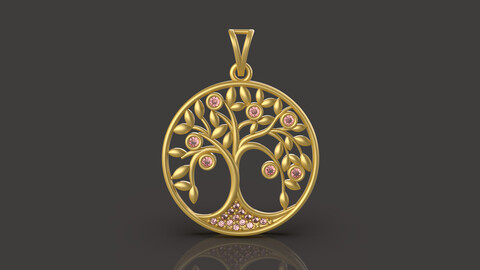 Diamond Tree Pendant - 0023