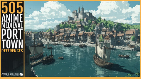 505 Anime Medieval Port Town