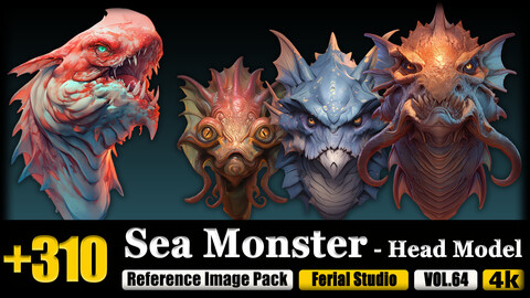 310 Sea Monster - Head Model Reference Image Pack v.64 |4K|