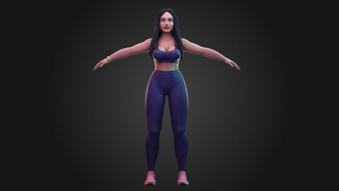 Stylized Urban Female Character - Game-Ready