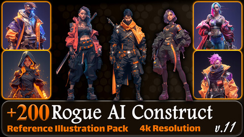 200 Rogue AI Construct Reference Pack | 4K | v.11