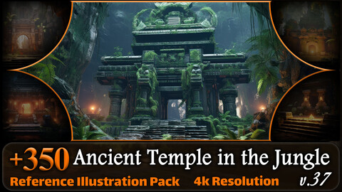 350 Ancient Temple in the Jungle Reference Pack | 4K | v.37