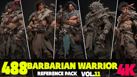 488 4K Barbarian Warrior Reference Pack Vol.11