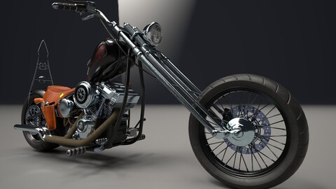 Custom Chopper Motorcycle