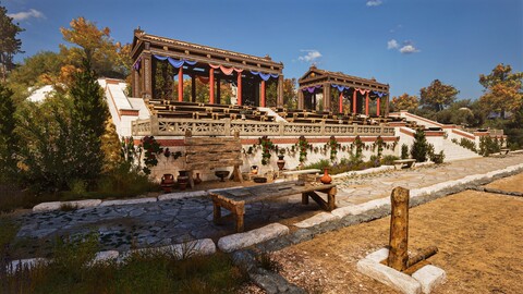 Ancient Greek Stadium Mediterranean Modular Environment