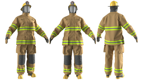 Firefighter Uniform (Marvelous Designer / Clo 3D project+OBJ)