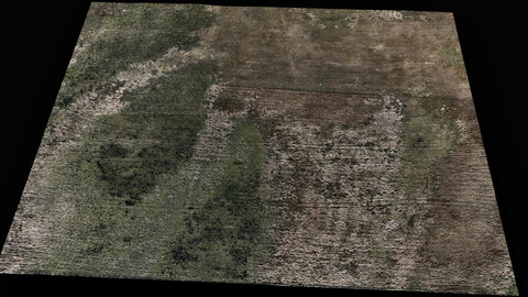 landscape grass field large area 200m part7 drone scan