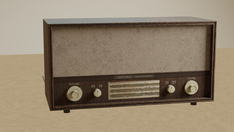 Vintage Radio 3D Model - Low-poly 3D model