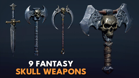 9 Fantasy Skull Weapons