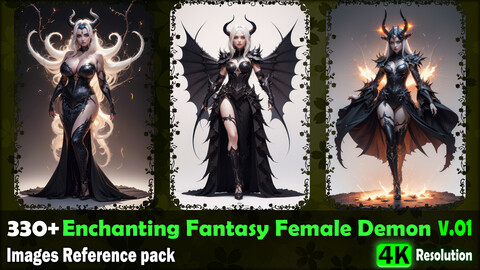 330+ Enchanting Fantasy Female Demon Images Reference Pack - 4K Resolution - V.01