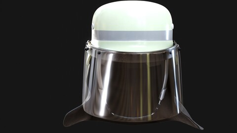 Firefighter Helmet of Rosenbauer Heros 2 Highly Detailed 3D model