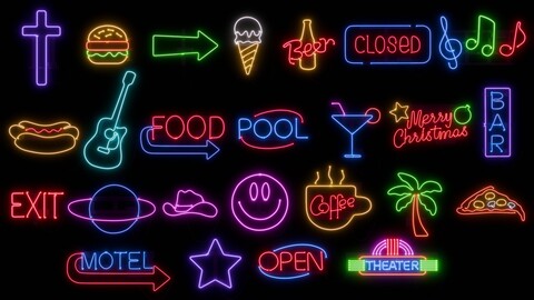 Neon Signs Asset Pack