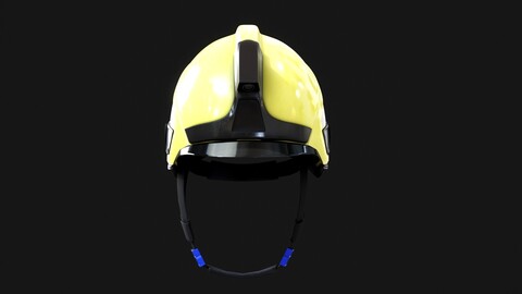 Firefighting Helmet of Drager HPS SafeGuard emergency Low-poly 3D model