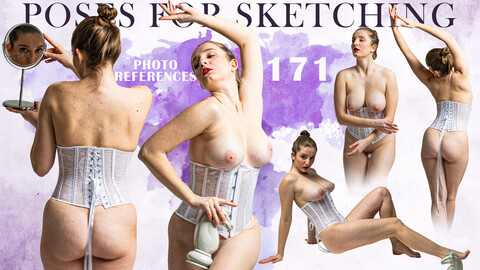 Poses for sketching 171 photo references