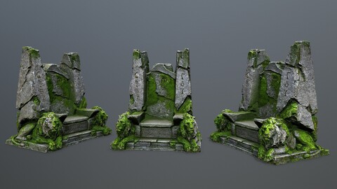 Lion Stone Throne