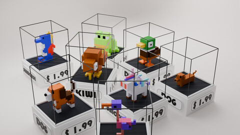 Isometric Voxel Animal Pack