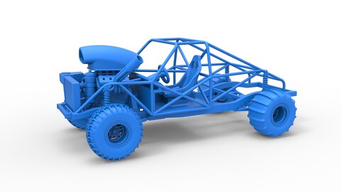 3D printable Uphill Sand Racing Dragster Base Version 4 Scale 1:25