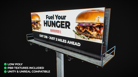 🍔 Billboard Fast Food 3D Model