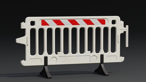 Plastic Barricade PBR Game-Ready