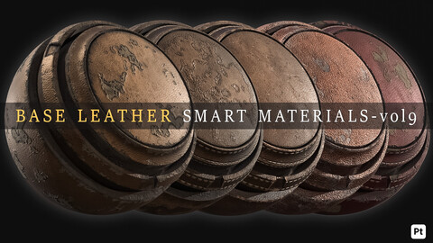 BASE LEATHER Smart Materials for Substance 3D Painter - VOL 09